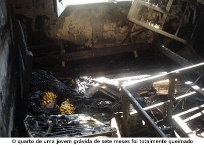 Incêndio causa destruição em casa na Vila Guimarães