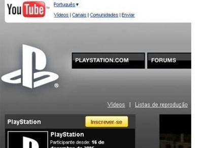 YouTube dedica um canal ao PlayStation