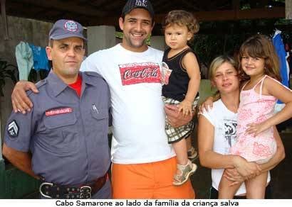 Família agradece bombeiro que ajudou no salvamento de criança pelo telefone