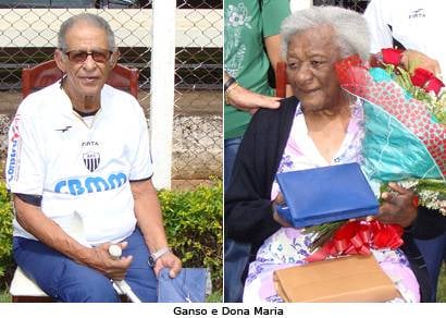 Ganso e Dona Maria são homenageados no Fausto Alvim