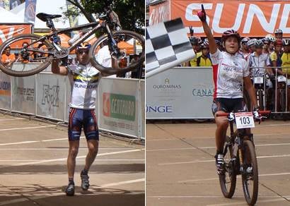 Ricardo Pscheidt e ??rika Gramiscelli brilham na etapa Araxá de MTB