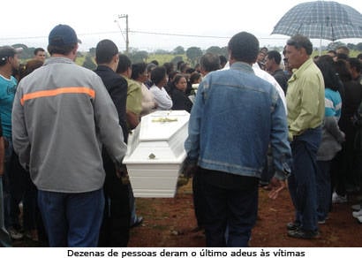 Comoção no enterro das vítimas do acidente na Araxá/Patos de Minas