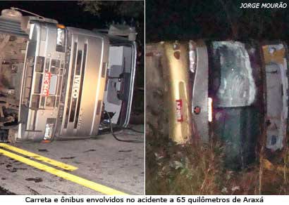 Acidente deixa três mortos e mais de 20 feridos na BR-262