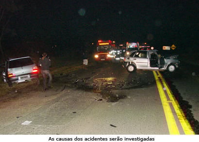 Acidentes matam duas pessoas na 262