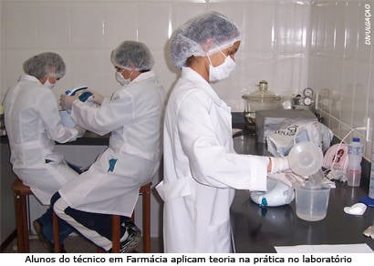 Alunos da saúde contra a Influenza A no Senac Araxá