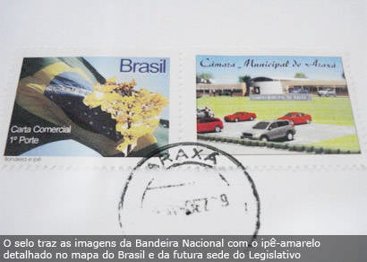 Câmara Municipal é agraciada com selo comemorativo dos Correios
