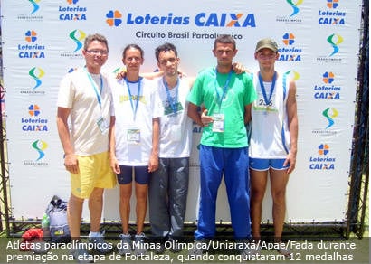 Paraolímpicos do Uniaraxá conquistam o 12° lugar em circuito nacional