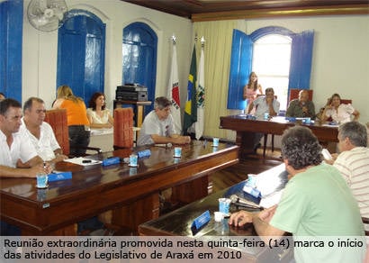 Câmara inicia 2010 com aprovação de convênio da prefeitura com o Galo