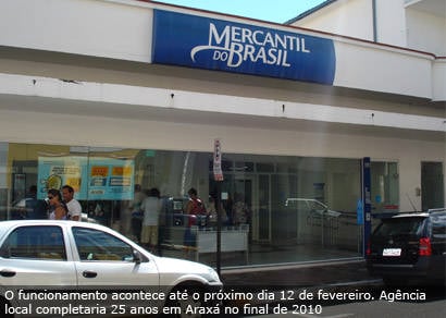 Banco Mercantil do Brasil encerra atividades em Araxá em fevereiro