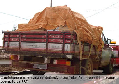 PRF recupera carga de defensivos agrícolas que pode chegar a R$ 600 mil