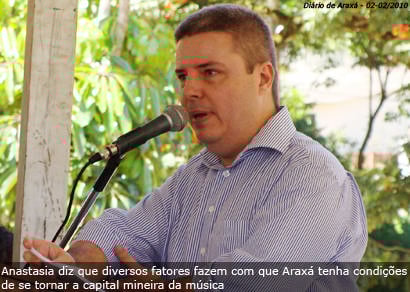 Governador anuncia criação de festival de música em Araxá