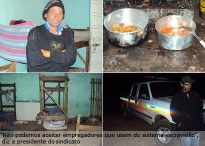 Colheita de café em regime de escravidão
