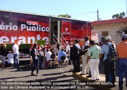 MP Itinerante presta atendimento à comunidade