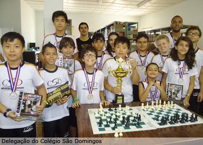 Araxá conquista sete títulos, e Colégio São Domingos é campeão mineiro de xadrez