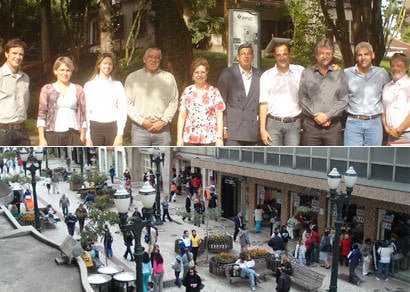 Comitiva araxaense conhece projeto do famoso calçadão de Curitiba
