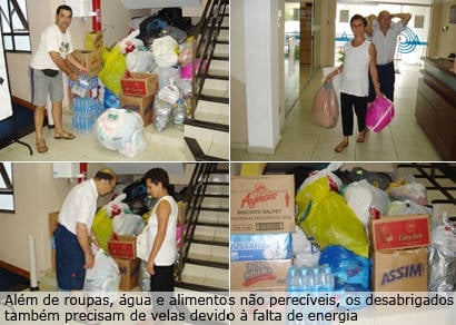 Doações às vitimas das chuvas no Rio não param chegar aos postos de coleta em Araxá