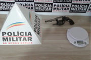 PM apreende revólver e balança de precisão no bairro Santa Luzia