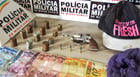 Assaltam supermercado e são pegos pela PM contando o dinheiro em lote
