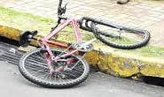 Bombeiros socorrem ciclista vítima de acidente de trânsito