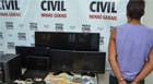 Polícia Civil prende homem com 1,5 kg de maconha e eletrônicos de procedência duvidosa