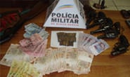 PM prende assaltantes de banco e casa lotérica de Campos Altos