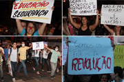 Manifestantes fazem valer a democracia em Araxá