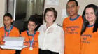 Alunos araxaenses participantes do torneio de robótica em Betim