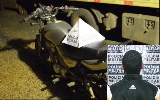 Homem é preso com moto furtada