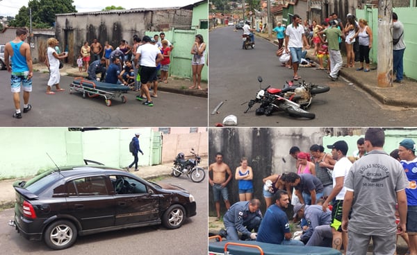 Motociclista fica ferido em acidente no Bom Jesus