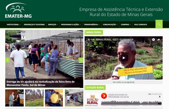 Emater-MG lança novo site com mais informações para ajudar produtores rurais