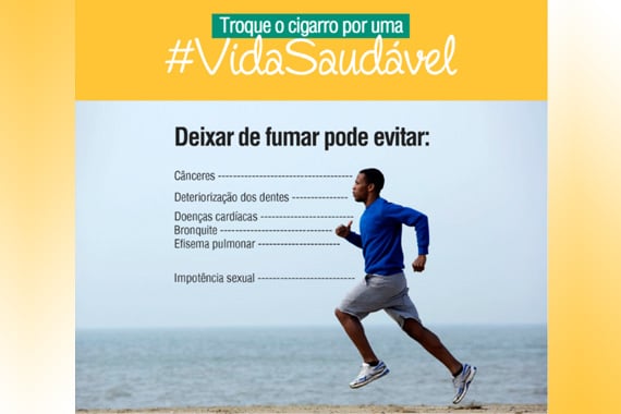 Troque o cigarro por uma atividade física regular, destaca campanha