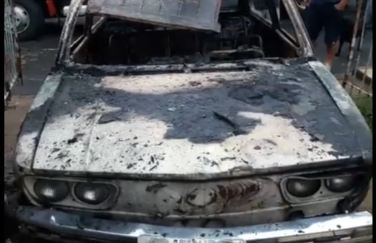 Polícia Militar registra incêndio em veículo no bairro São Pedro