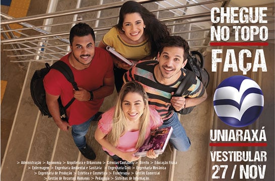 Vestibular 2017 Uniaraxá é no próximo domingo, dia 27