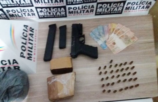 PM prende jovem com drogas e arma de fogo no São Geraldo