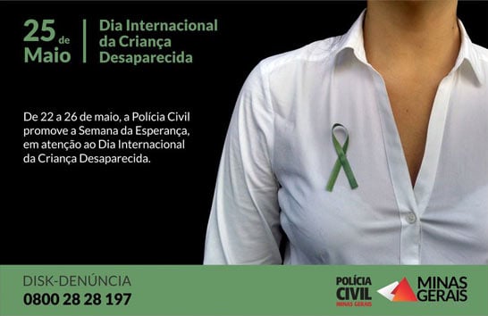 Polícia Civil promove a Semana da Esperança em atenção ao Dia Internacional da Criança Desaparecida