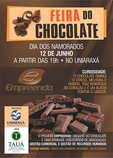 Convite: Feira do Chocolate no Uniraxá