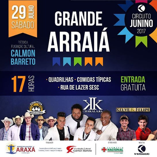 Convite: Grande Arraiá acontece no próximo sábado