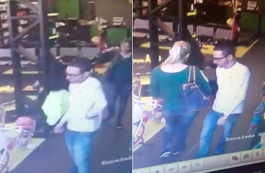 PM procura casal que furtou loja de materiais esportivos no Centro
