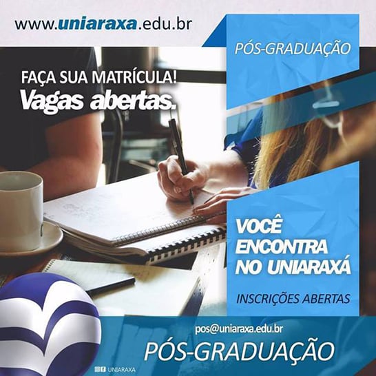 Uniaraxá está com inscrições abertas para cursos de MBA e Pós-Graduação