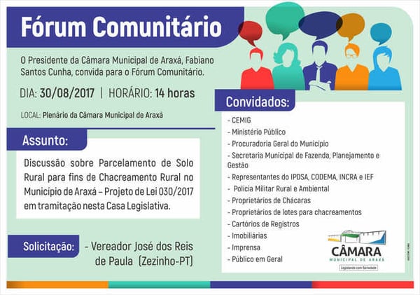Convite: Fórum Comunitário