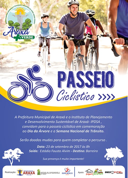 Convite: Passeio ciclístico em Comemoração ao Dia da Árvore e a Semana Nacional de Trânsito