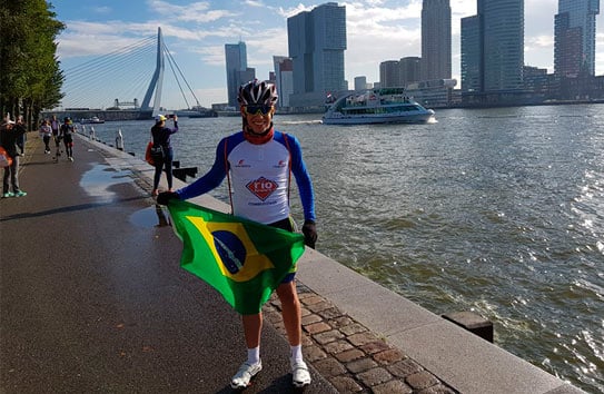 Jhonathan é o melhor brasileiro de sua categoria no World Triathlon na Holanda