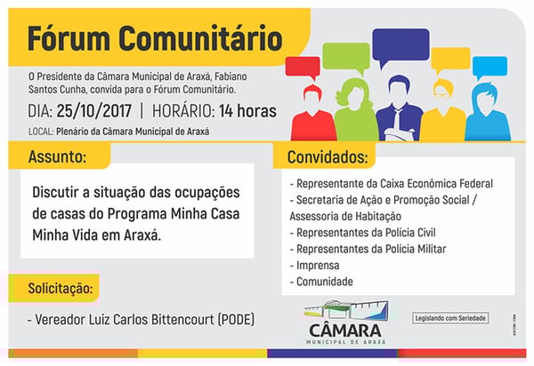 Convite: Fórum Comunitário