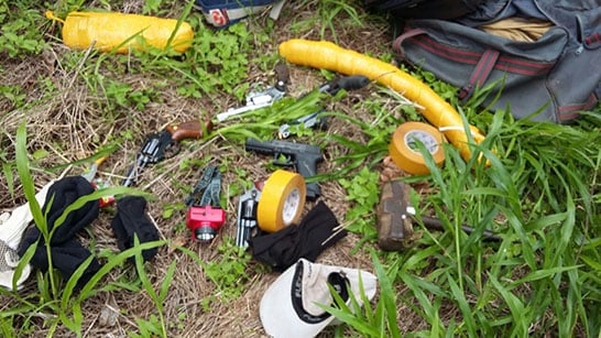 Polícia Militar prende seis autores e impede a explosão de caixa eletrônico em Santa Juliana