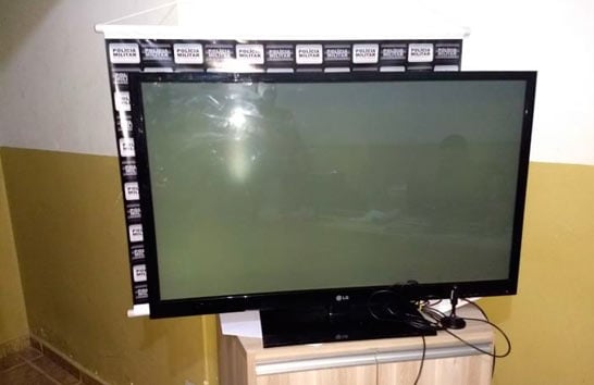 Polícia Militar recupera TV furtada de unidade de saúde