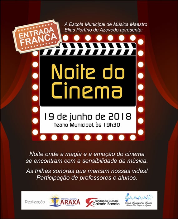 Noite do Cinema será realizada pela quarta vez em Araxá