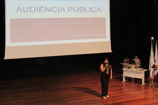 Audiência pública apresenta prestação de contas da Secretaria de Saúde