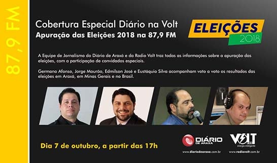Cobertura especial Diário na Volt na apuração das Eleições 2018