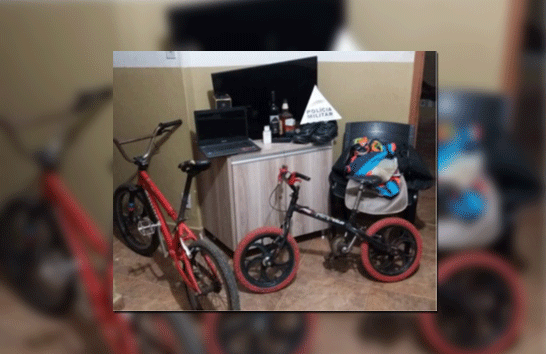 PM apreende adolescente e recupera materiais furtados no Recanto do Bosque