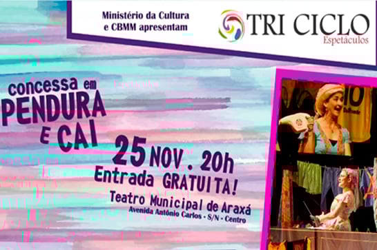 Tri Ciclo Espetáculos apresenta teatro e oficina em Araxá